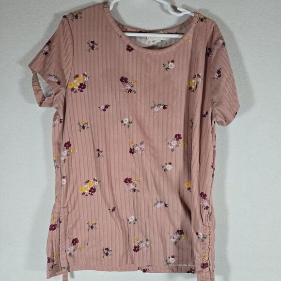 BTween Girls Shirt Pink, floral, Size 10 3/4 Sleeve medium - Picture 2 of 11